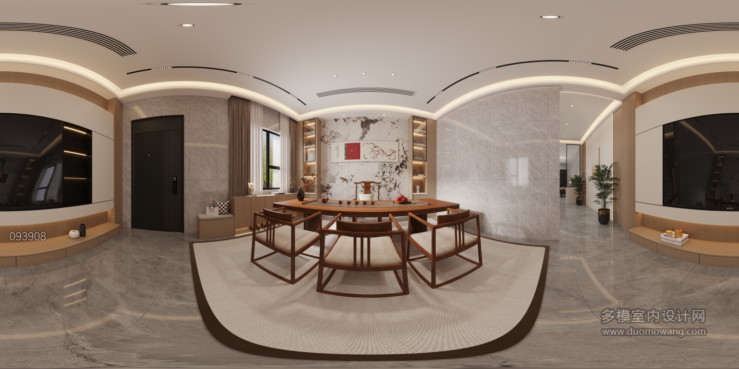 现代一楼客厅全景