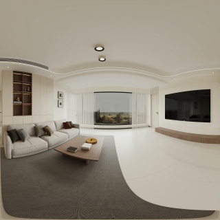 现代 客餐厅 全景