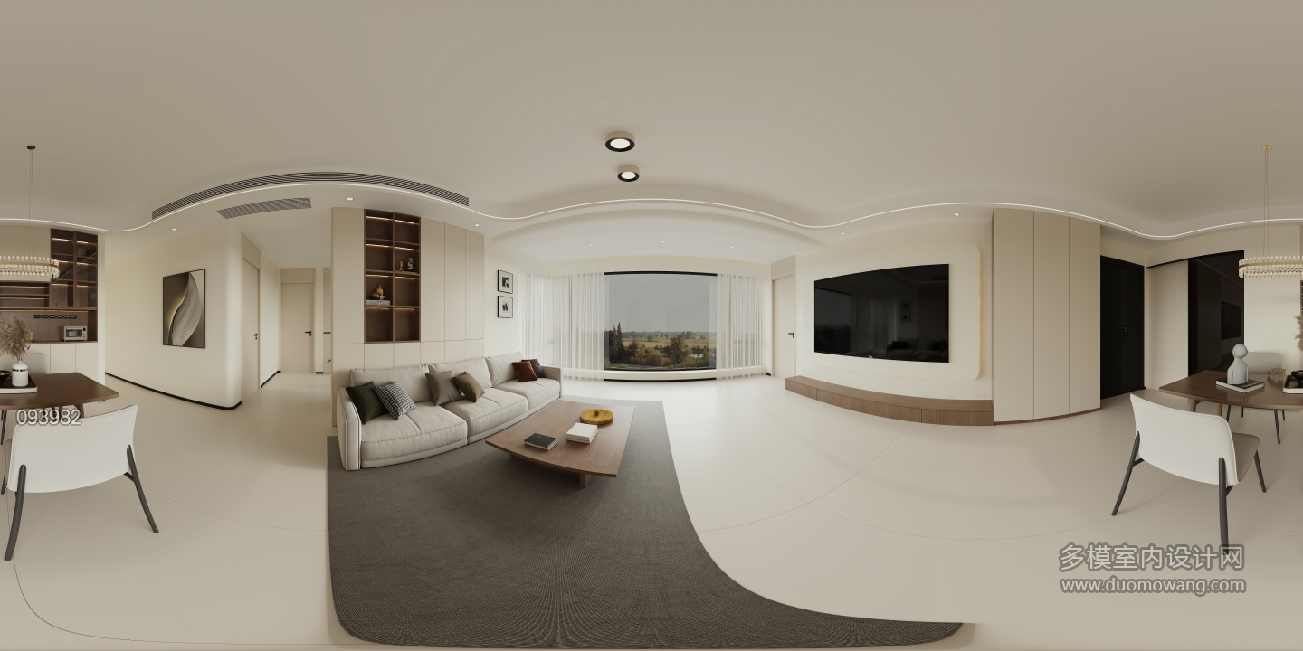 现代 客餐厅 全景