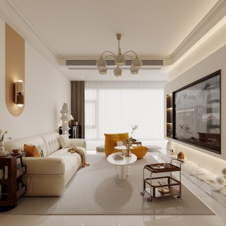 现代客厅电视背景墙