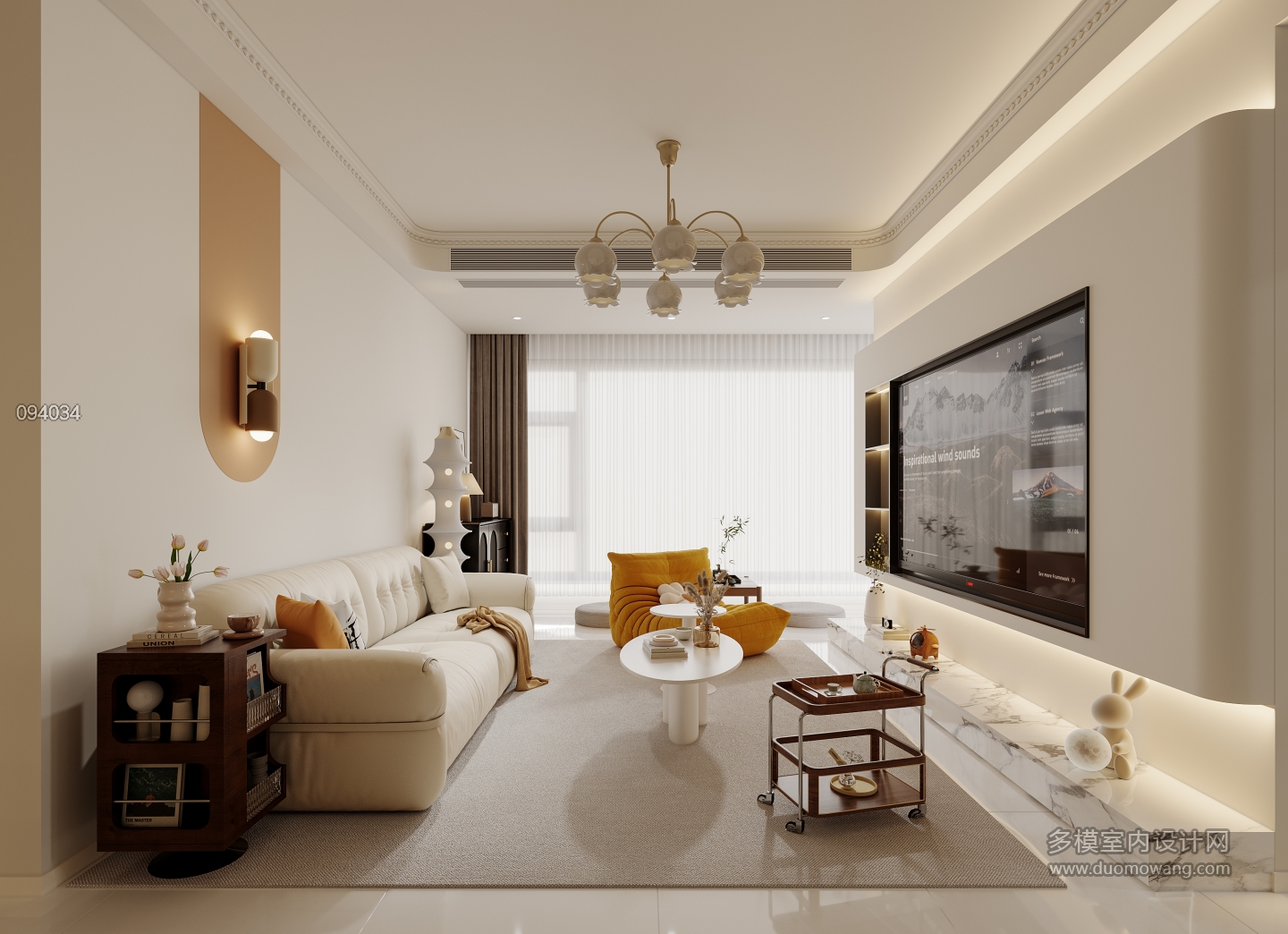 现代客厅电视背景墙