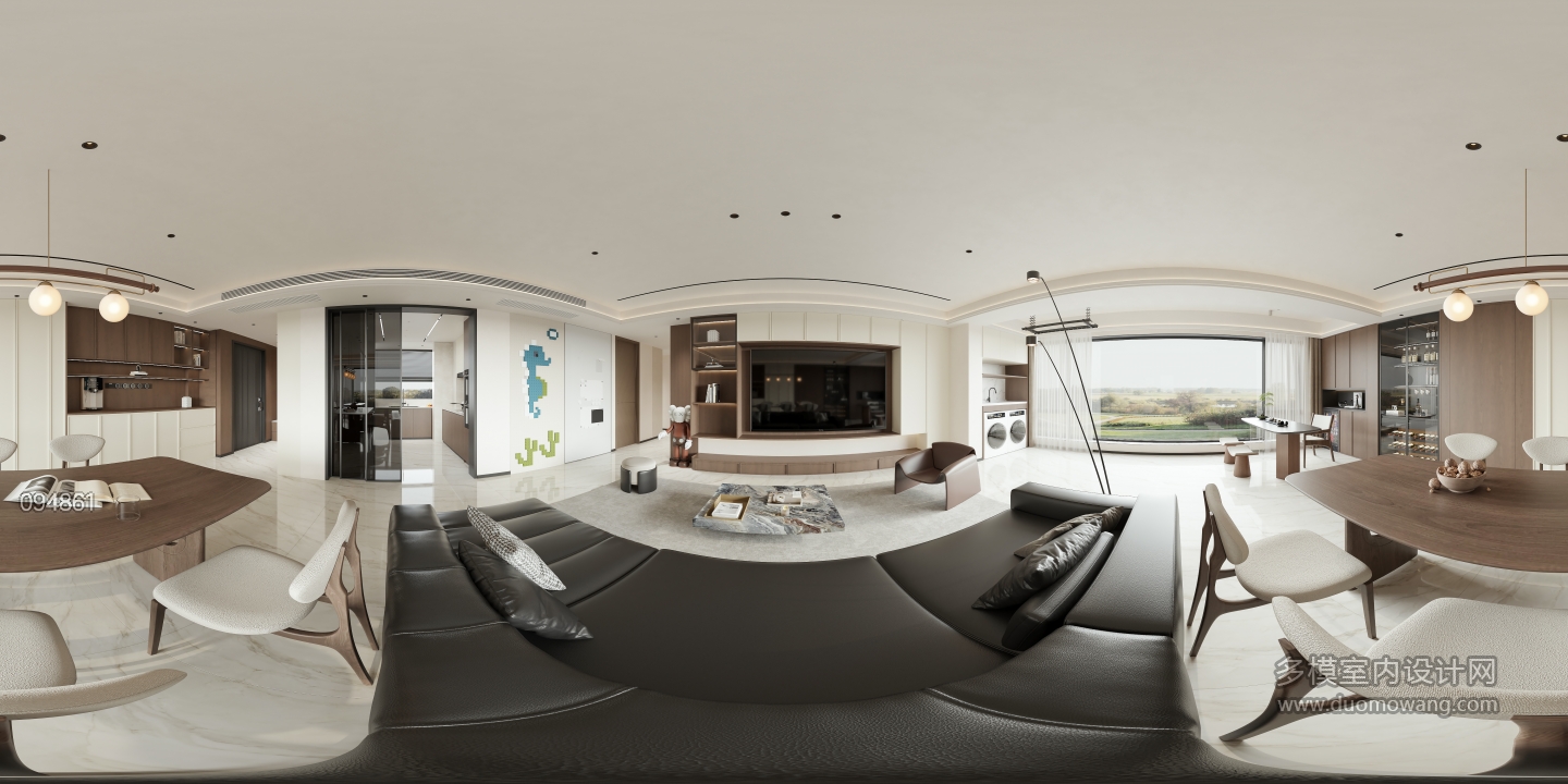 现代 客餐厅 全景