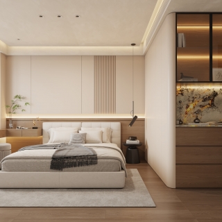 意式轻奢主卧静态