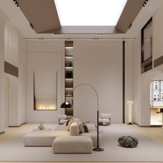 奶油风 -2会客区静态