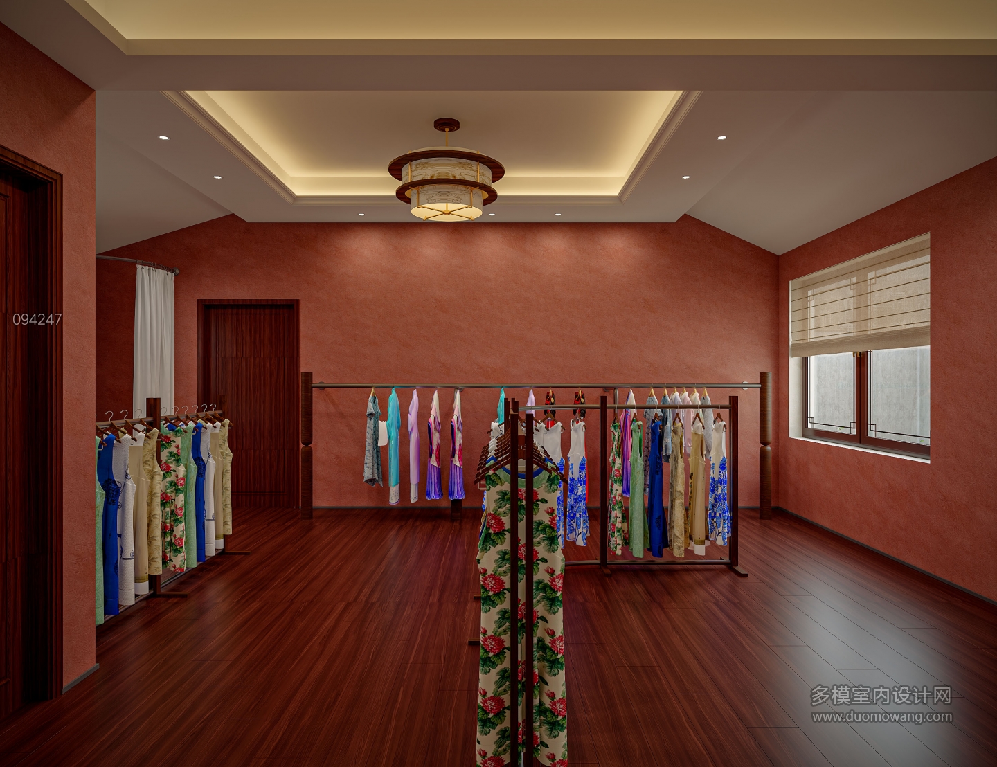 宋式服装店二层大厅静态一