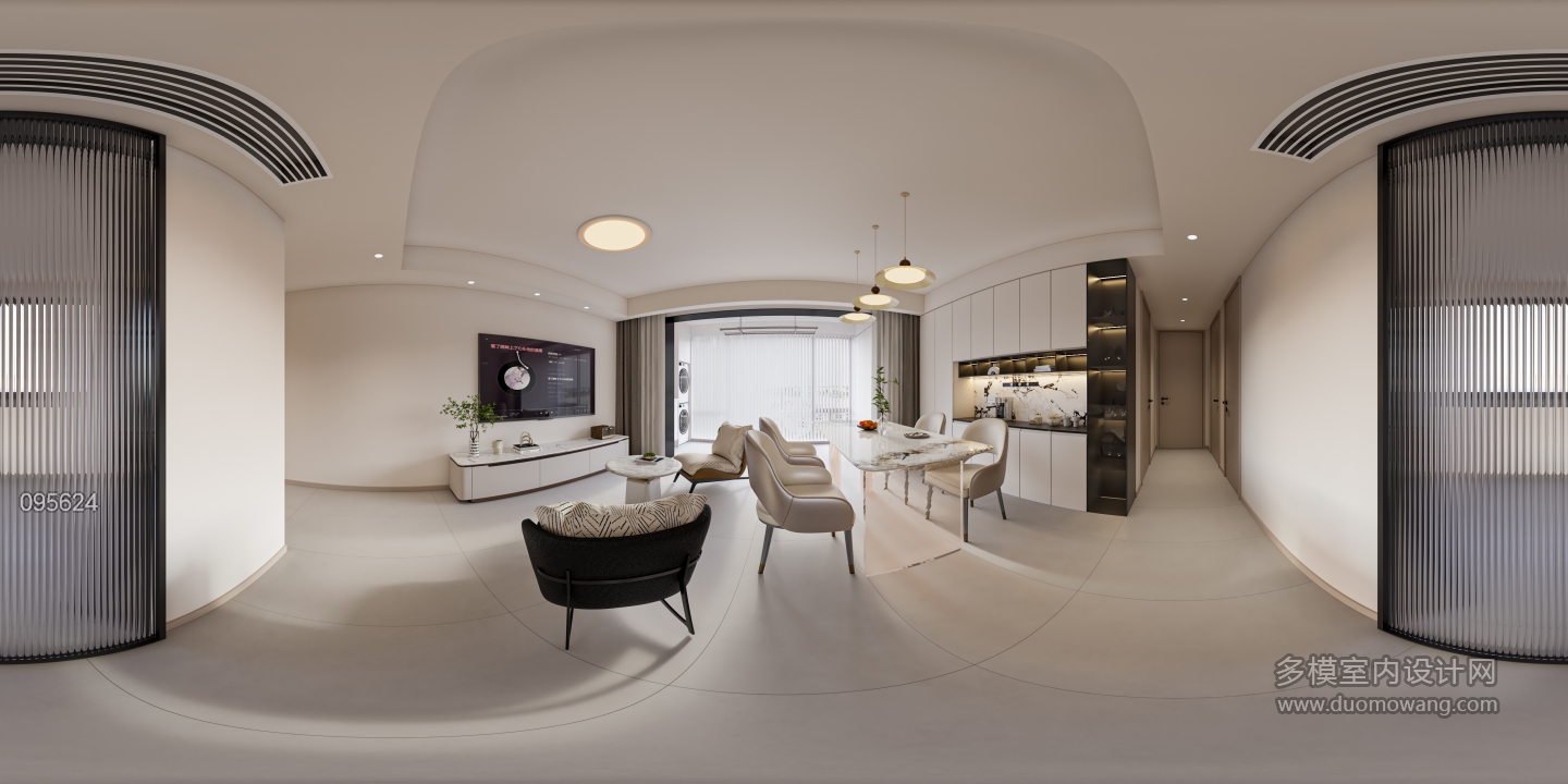 现代客餐厅全景