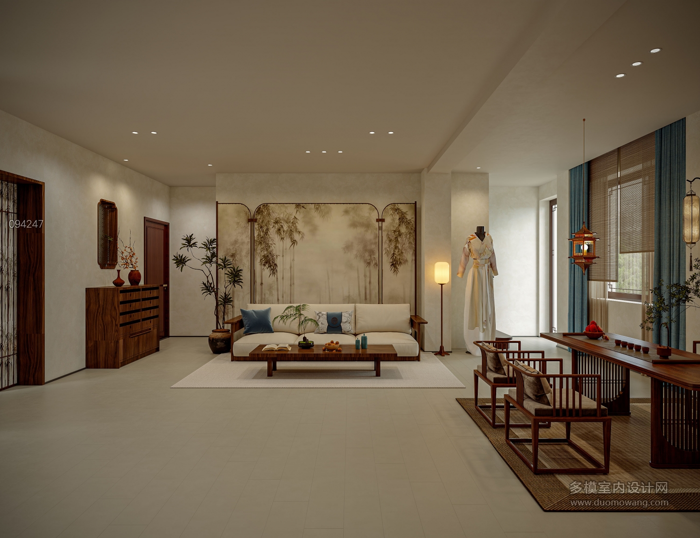 宋式服装店一层大厅静态一