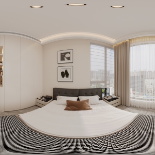 现代主卧全景