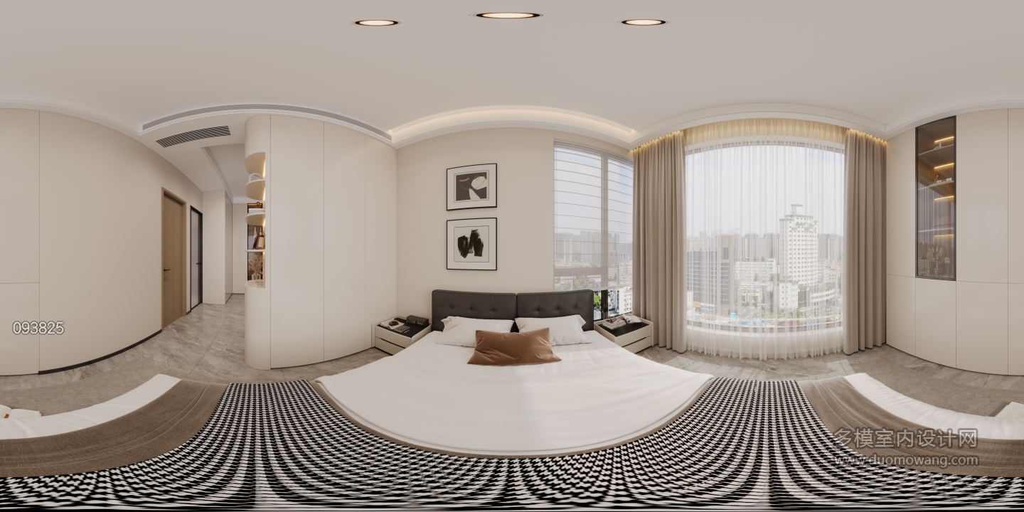 现代主卧全景