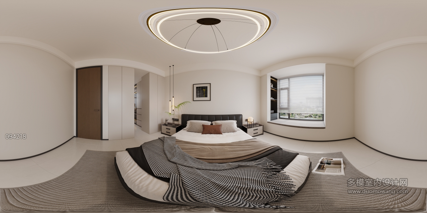 现代主卧全景