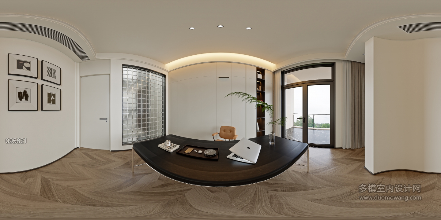 意式轻奢三层_三层书房