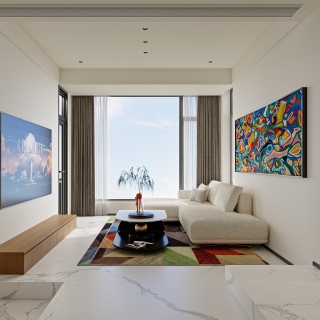 意式轻奢二层_二层客厅001