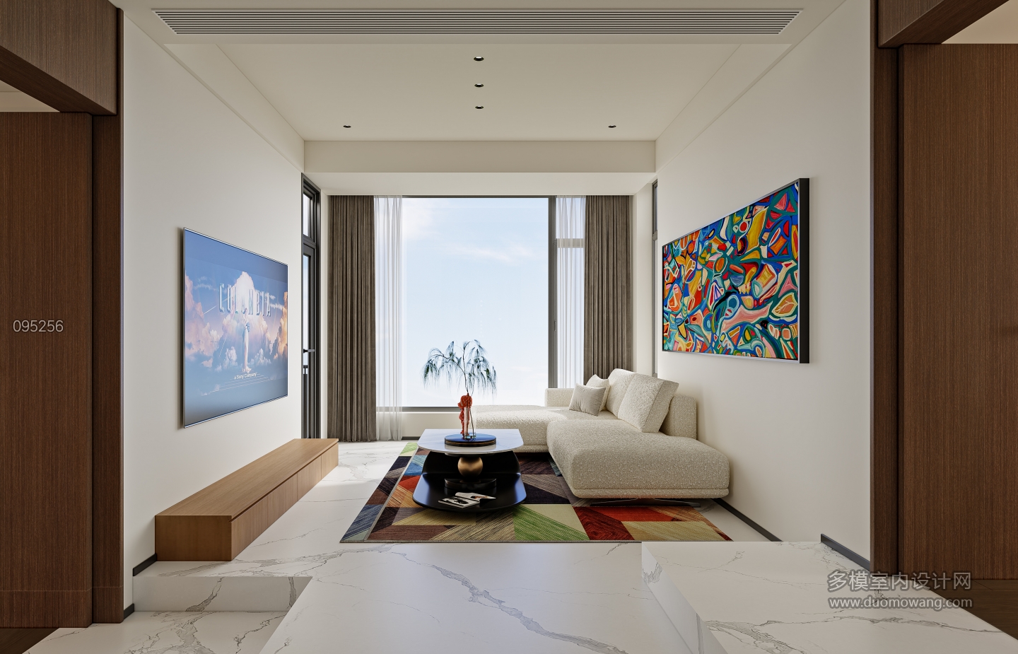 意式轻奢二层_二层客厅001