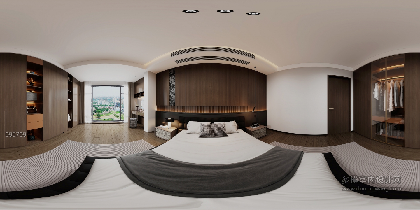 现代主卧全景