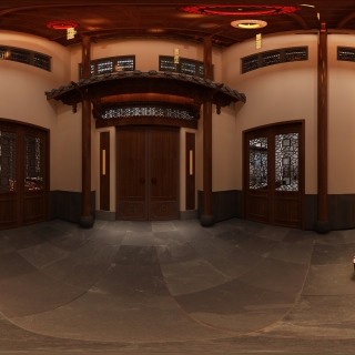 新中式火锅店1F接待厅 (1)