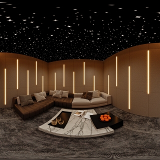 意式轻奢负一_负一层影音室