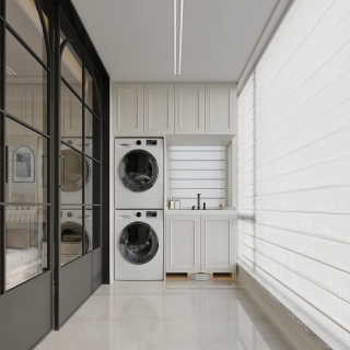 法式洗衣区特写