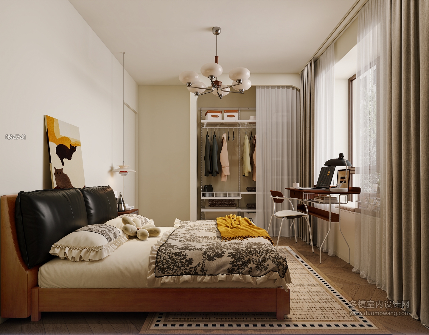 中古奶油主卧特写