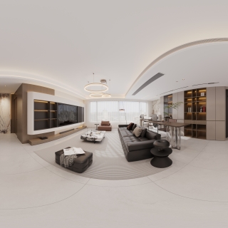 现代客餐厅全景