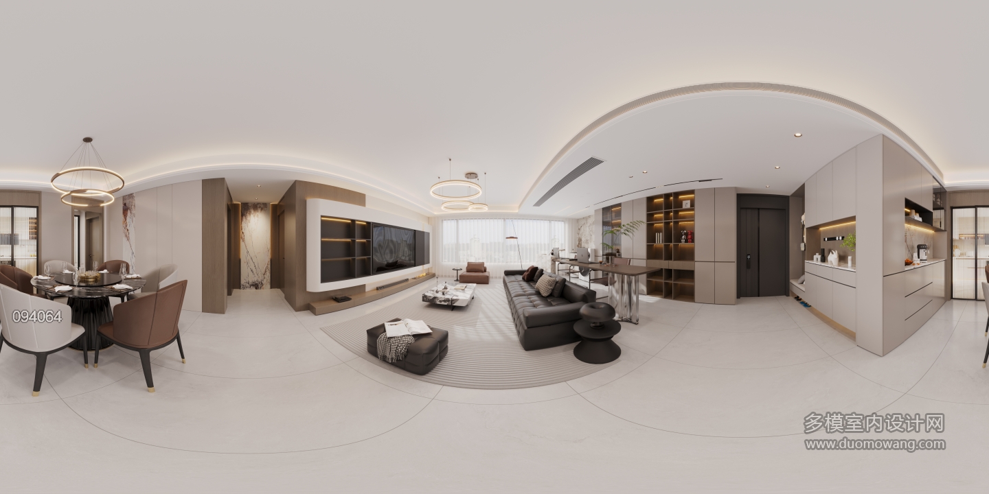 现代客餐厅全景