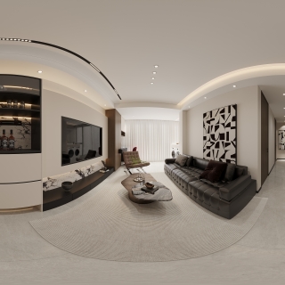 现代客餐厅全景