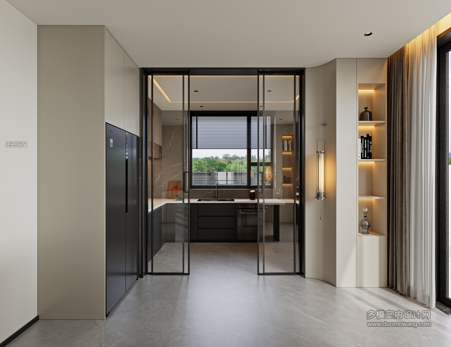 意式轻奢一层_一层厨房001