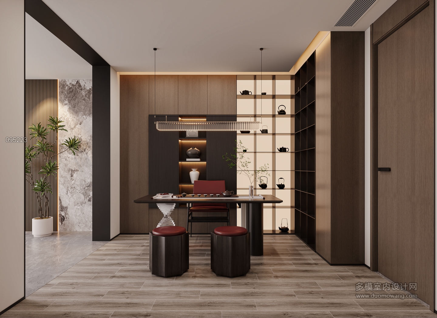 现代意式茶室特写