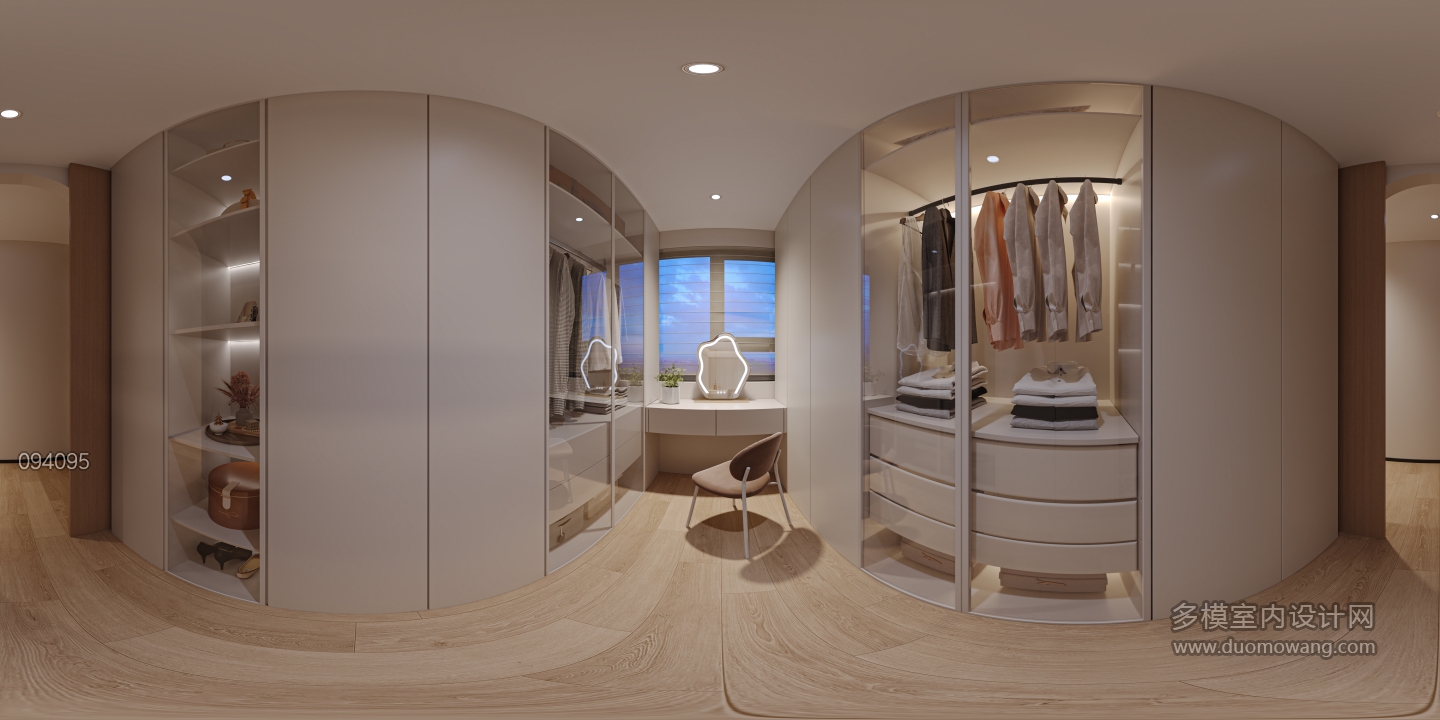 现代奶油改_衣帽间