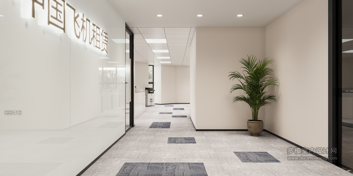 飞机公司前厅走廊