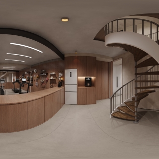 负二楼楼梯全景