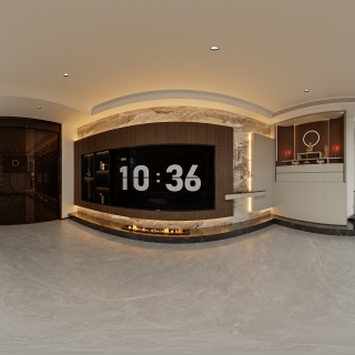 意式轻奢一层_一层客厅