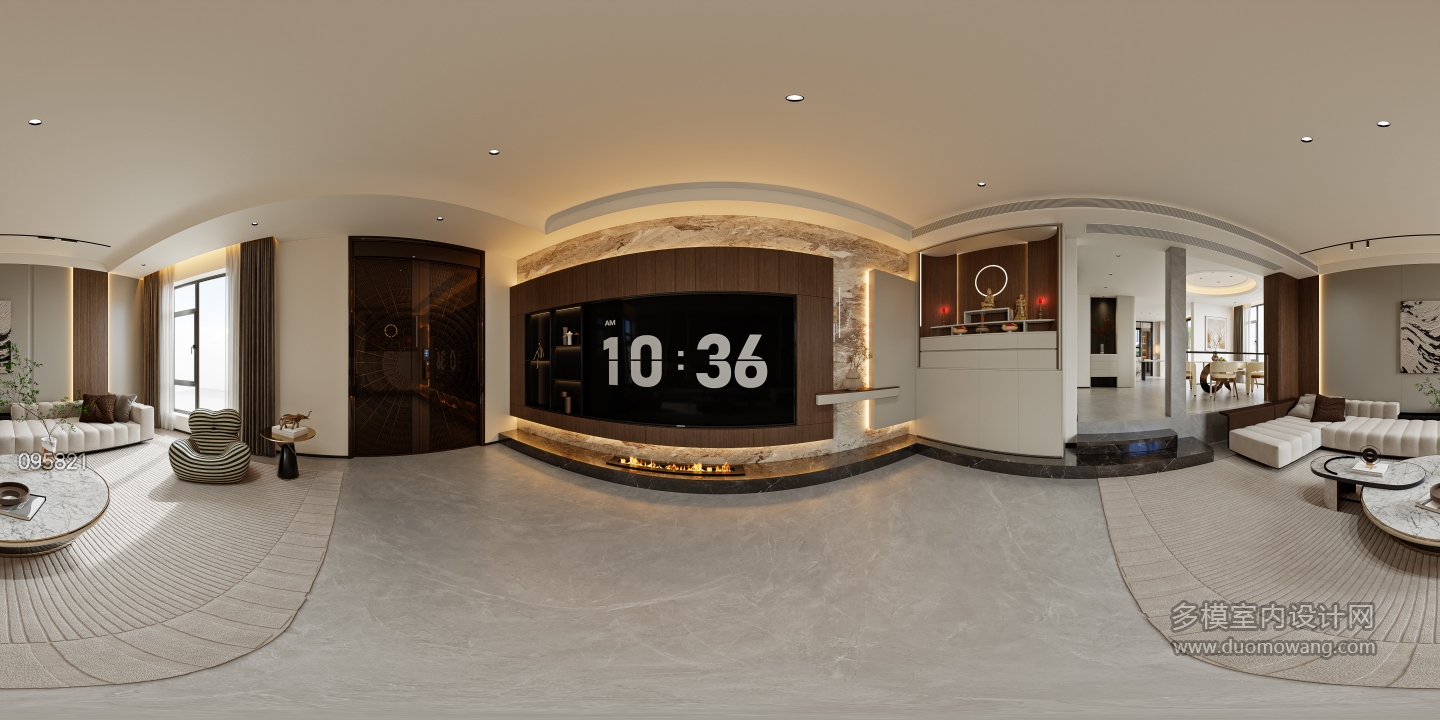 意式轻奢一层_一层客厅