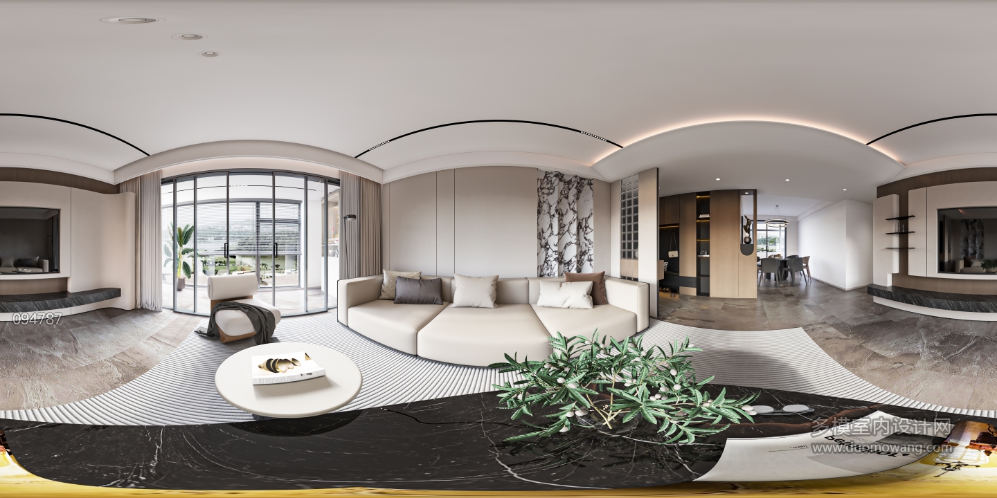 现代客餐厅全景