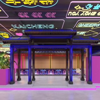 新中式赛博朋克美食大厅 (5)