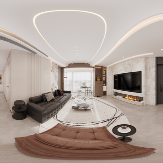 现代客餐厅全景