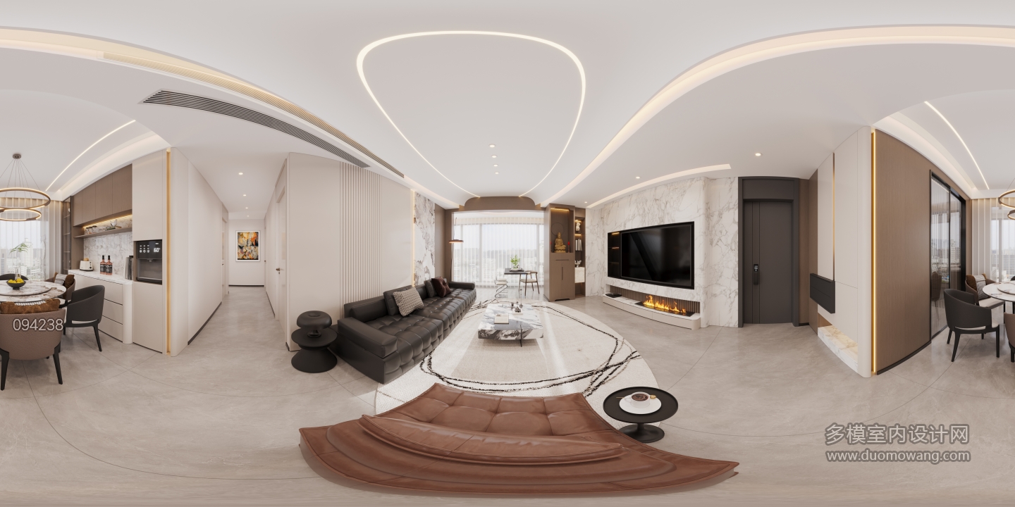 现代客餐厅全景