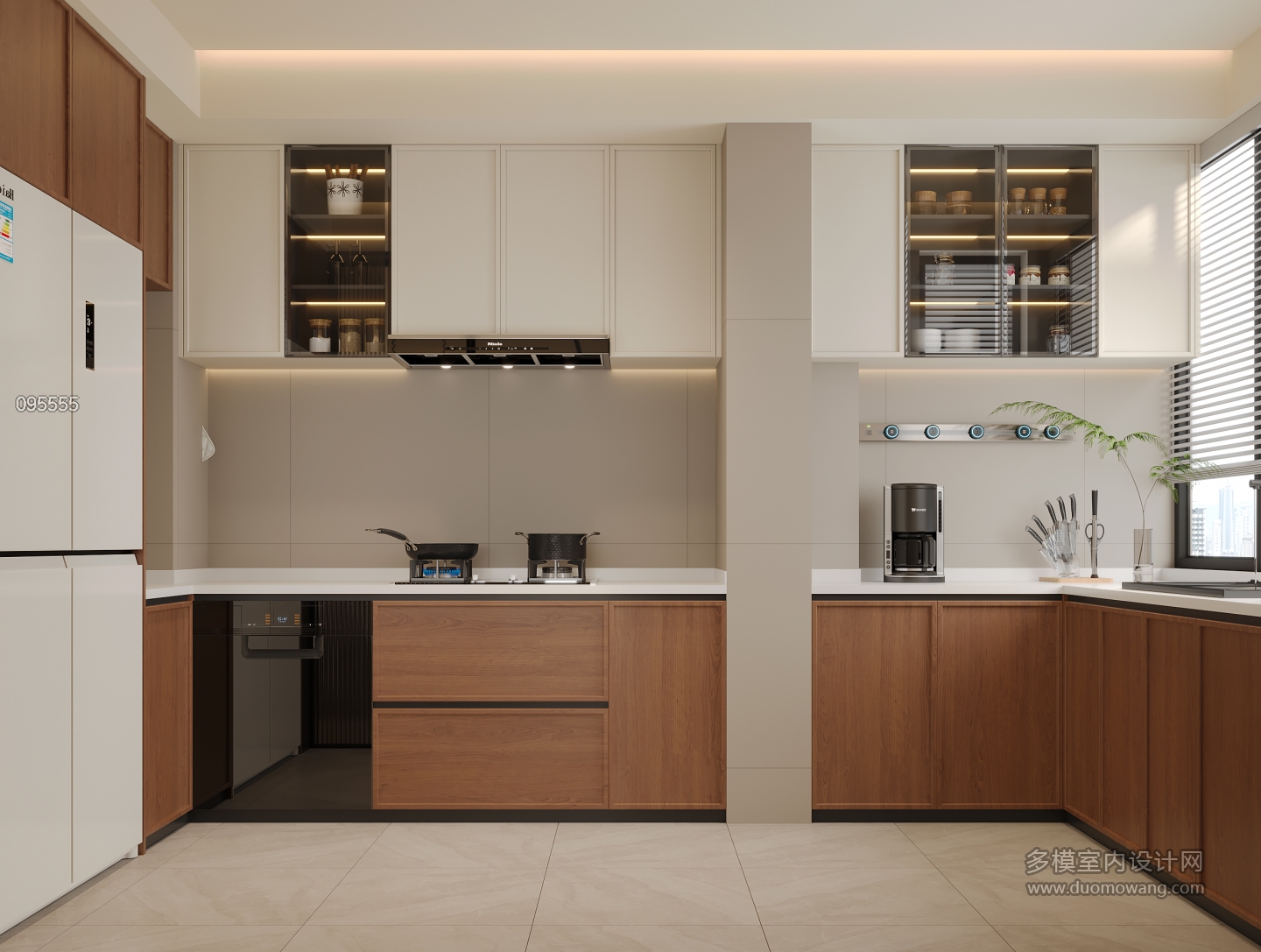 现代中古风厨房特写