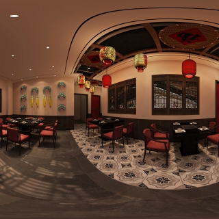 新中式火锅店2F散座区 (1)