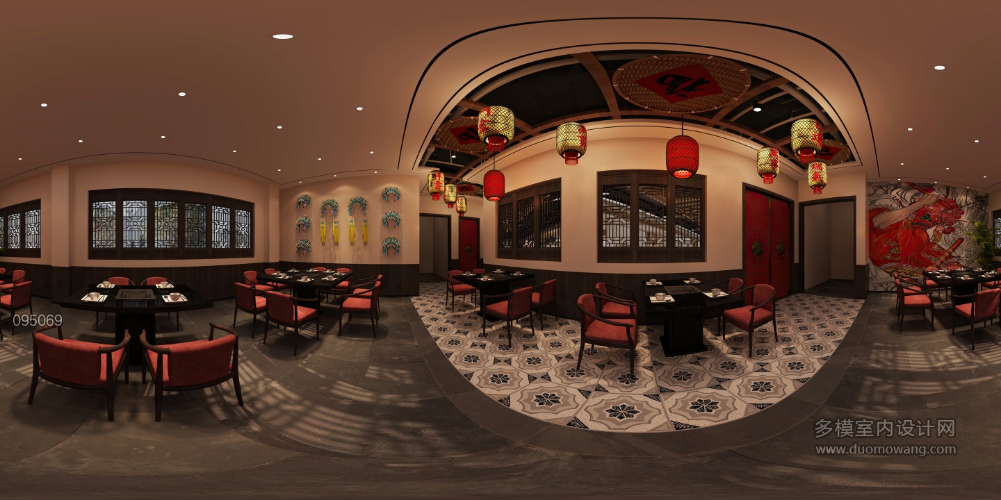 新中式火锅店2F散座区 (1)