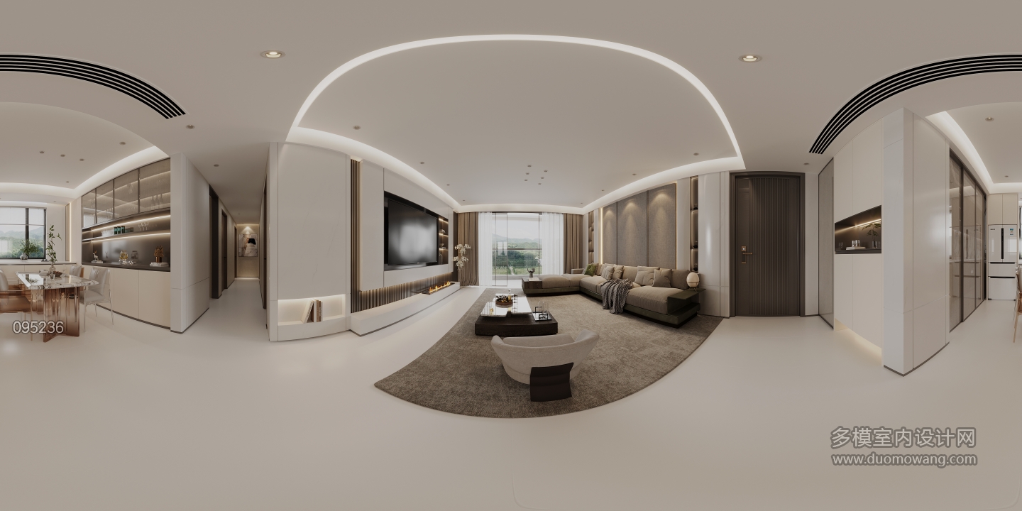 现代客厅全景