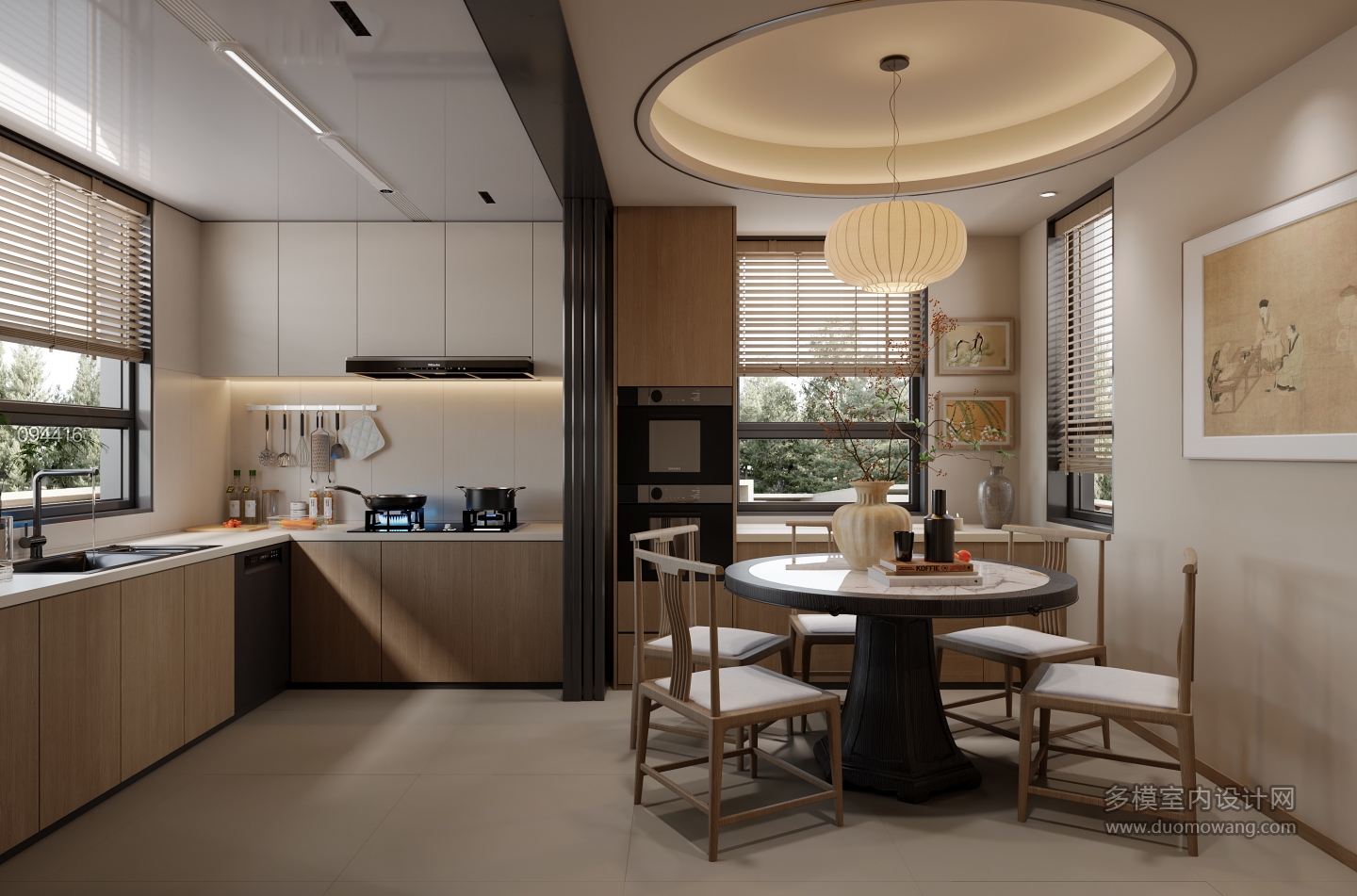 新中式一楼_餐桌静态