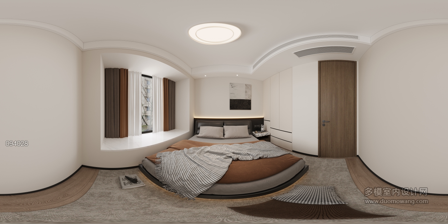 现代主卧全景