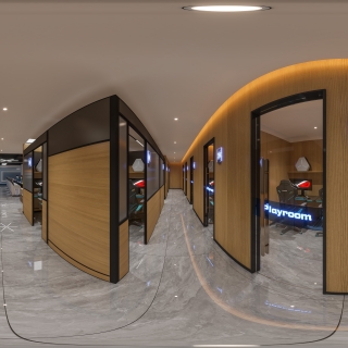 现代地下层过道360