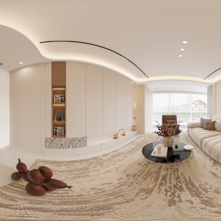 奶油风客餐厅全景