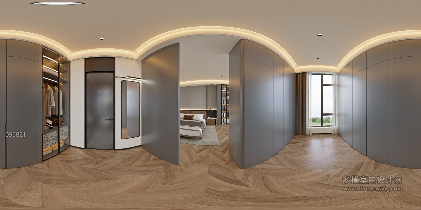 意式轻奢二层_二层男孩房衣帽间