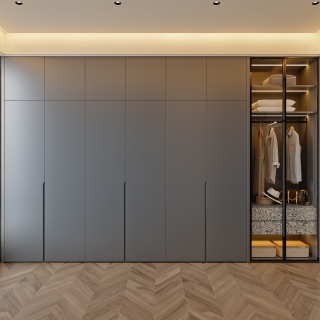 意式轻奢二层_二层男孩房衣帽间001