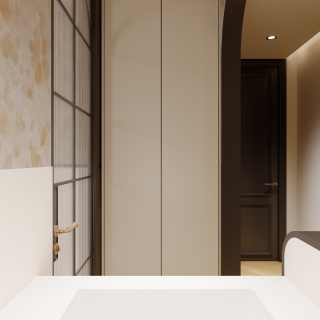 法式中古次卫干区装饰柜