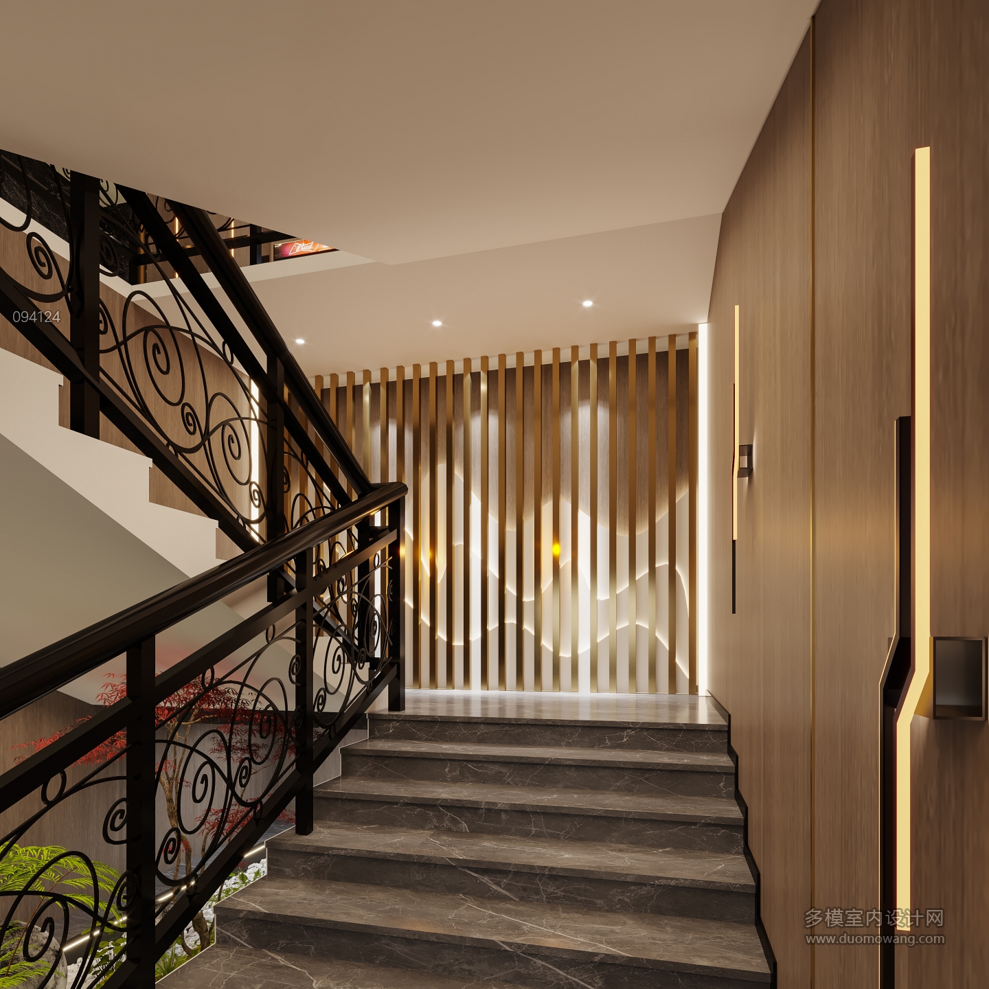 现代茶楼楼梯间1