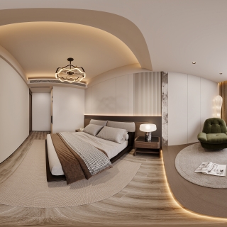 现代意式南次卧全景