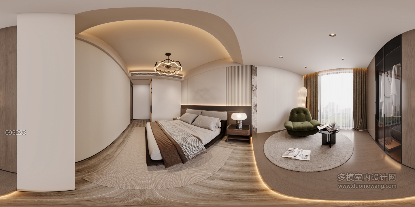 现代意式南次卧全景